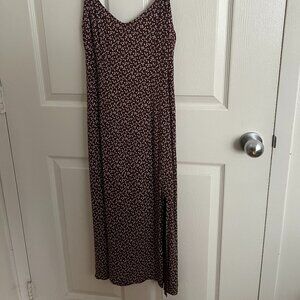 Abercrombie & Fitch Brown Mid Length Floral Dress W/Lower Slit Size XS (US)